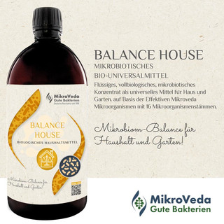 MikroVeda® Balance House, Effektive Mikroorganismen, Fertiglösung 1 Liter Flasche
