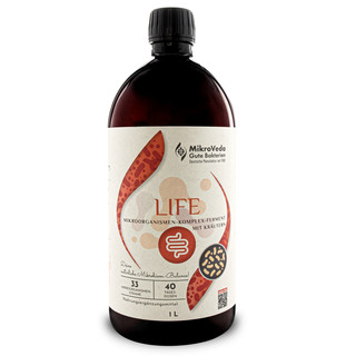 MikroVeda® LIFE, 1 Liter Flasche - Nahrungsergänzungsmittel - Bio-Qualität (DE ÖKO 037)