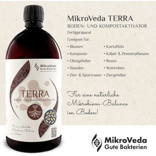 MikroVeda® TERRA, (DE-ÖKO-037)  fermentierter Kräuterextrakt  1 l Flasche