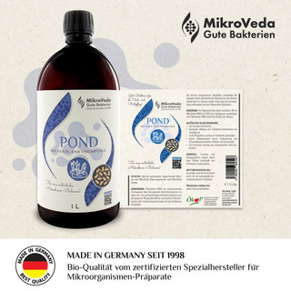 MikroVeda®  POND, Teich- und Fischpflege mit Effektiven Mikroorganismen,  (DE-ÖKO-037), 10 l Folienkarton