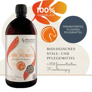 MikroVeda® CARE für Pferde mit Effektiven Mikroorganismen, Bio-Pflegemittel 1 l Flasche
