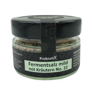 ProbiotiX Fermentsalz mild mit Kräutern No. 22 * fermentiert mit bewährten Mikroorganismenkomplexen von MikroVeda * Zutaten aus dem biologischen Anbau * Vegan * Roh